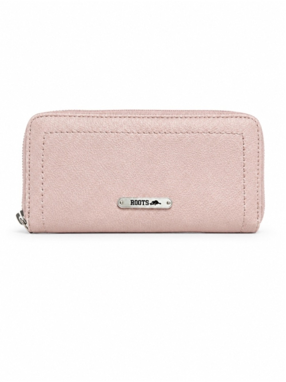 Roots Blush Pink Zip Around Continental Wallet